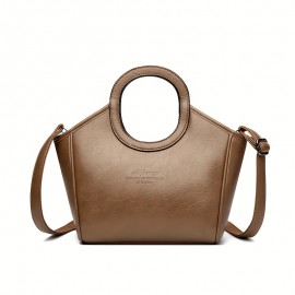 Burgundy/Black/Olive Green/Coffee Brown/Light Brown/Ivory Vintage Women's Shoulder Bag - Stylish Casual Shopping Handbag with Detachable Strap