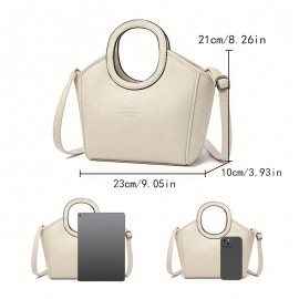 Burgundy/Black/Olive Green/Coffee Brown/Light Brown/Ivory Vintage Women's Shoulder Bag - Stylish Casual Shopping Handbag with Detachable Strap