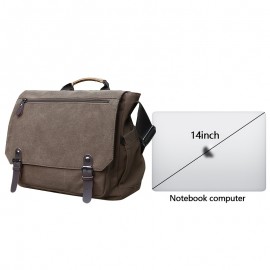 [Durable Crossbody Bag] Durable Large Capacity Canvas Crossbody Bag | Men's Casual Style with Multiple Pockets, Adjustable Strap, and Laptop Compartment for Daily Commuting & Outdoor Adventures