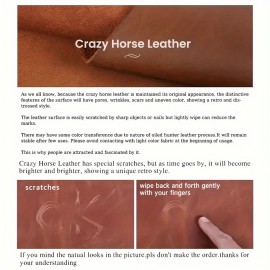 Men's Genuine Leather Travel Duffel Bag, 20 Inch Vintage Carry-On, Large Capacity, Commuter Style, No Wash, Adjustable Strap, Unprinted, Handheld & Shoulder Bag