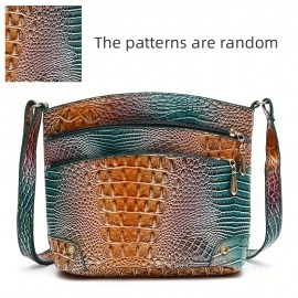 [Large Capacity] Crocodile Pattern Women's Bag | Versatile and Stylish | Large Capacity Crossbody Bag
