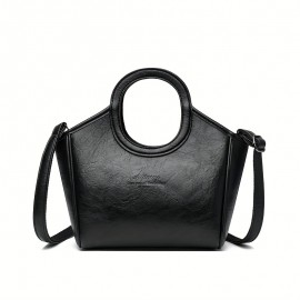 Burgundy/Black/Olive Green/Coffee Brown/Light Brown/Ivory Vintage Women's Shoulder Bag - Stylish Casual Shopping Handbag with Detachable Strap